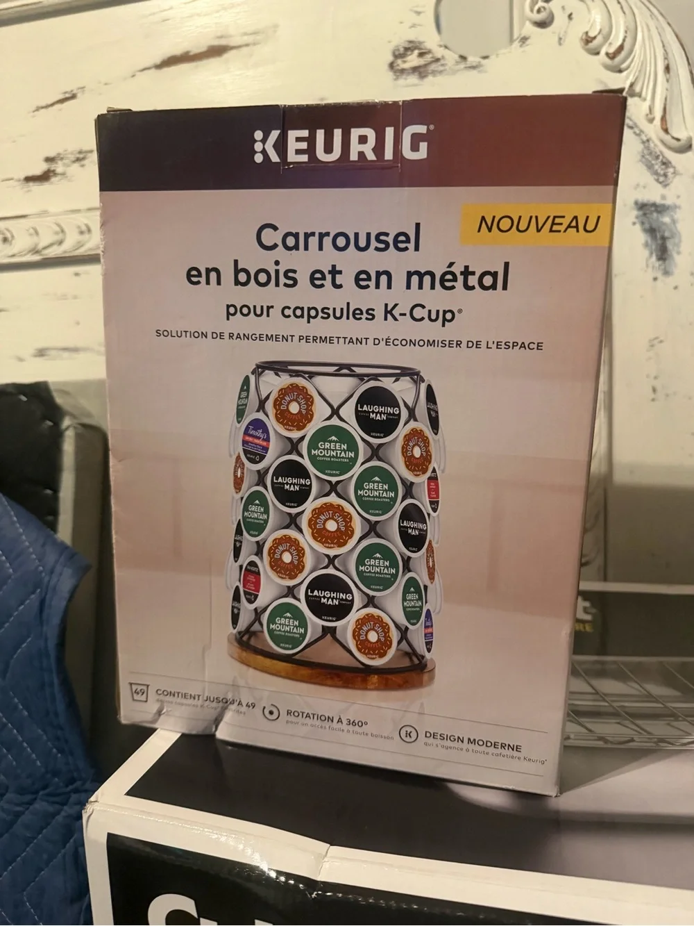 Keurig Black Metal and Wood K-Cup Carousel